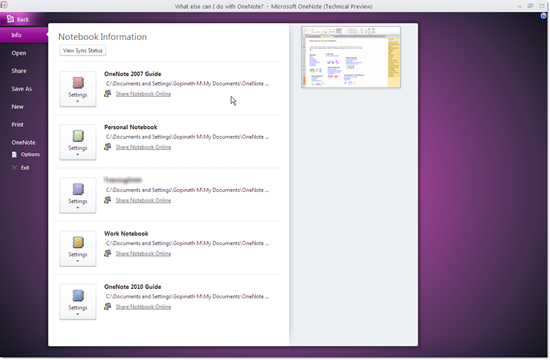 office_2010_screenshot_tour_onenote_start_page